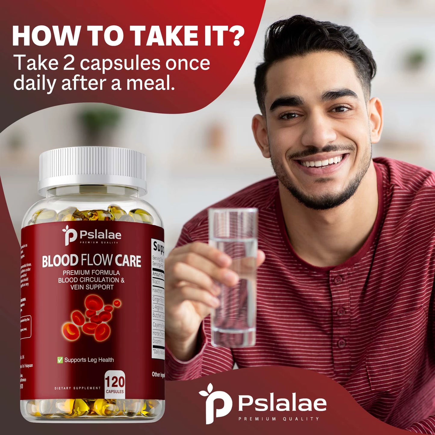 Blood Flow Care - Balance Blood Pressure, Support Heart, Cardiovascular Health, Promote Blood Circulation - 120 Capsules