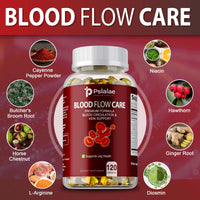 Blood Flow Care - Balance Blood Pressure, Support Heart, Cardiovascular Health, Promote Blood Circulation - 120 Capsules