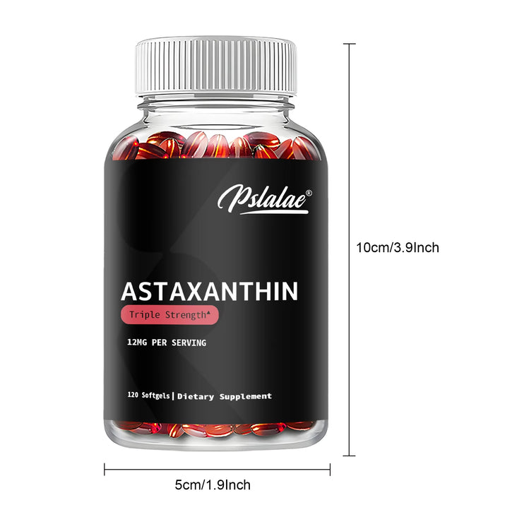 Astaxanthin - Promotes Eye, Joint, Skin and Heart Health, Improves Concentration and Memory,Antioxidant - 120 Capsules